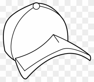 Baseball Hat Baseball Cap Coloring Page Free Clip Art - Baseball Cap - Png Download