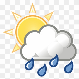 Rain Clipart Partly Cloudy - Mostly Cloudy With Showers - Png Download