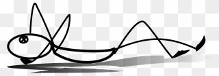 Stick Figure Download Line Art - Stickman Sleeping Clipart
