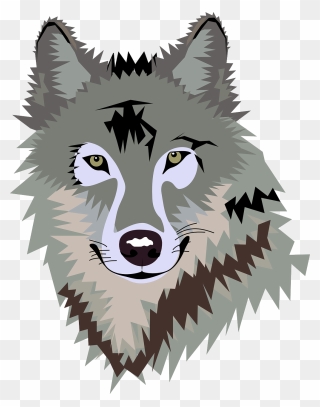 Happy Wolf Cliparts - Gray Wolf Clipart - Png Download