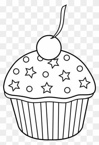 Cute Cupcake Outline To Color In Cupcake Outline, Cupcake - Outline Picture Of Cup Cake Clipart