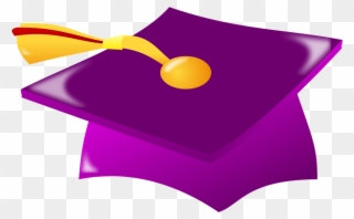Graduation Hat Vector Online Royalty Free Clipart - Purple And Yellow Graduation Cap - Png Download