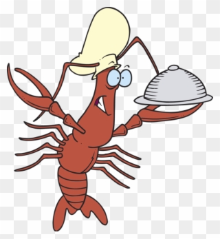 Pictures Of Crawfish - Lobster Holding A Tray Clipart