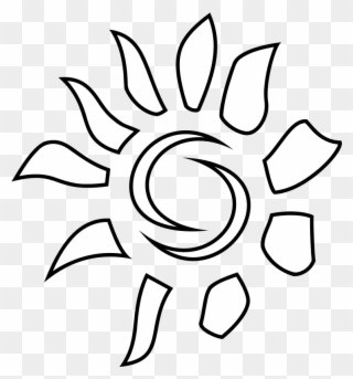 Clipart - Sun Icon - Coloring Book - Coloring Book Sun - Png Download
