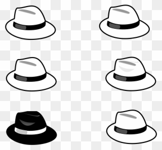 Trends For Hat Clip Art Black And White - Six Thinking Hats Black - Png Download