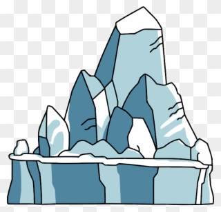 Graphic Black And White Library Collection Of Iceberg - Glacier Png Clipart