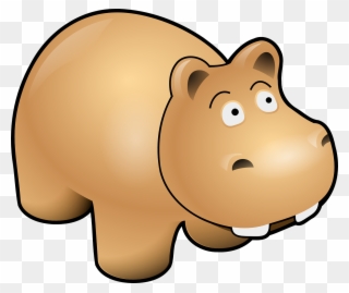 Hippo Clip Art 3 Image - Cartoon Hippo - Png Download