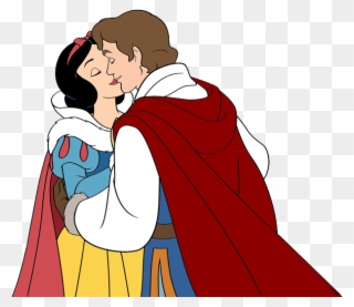 Snow White, Prince Kissing - Snow White And The Seven Dwarfs Clipart