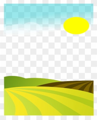 Farm Land Vector Clipart Field Clip Art - Campo De Cultivo Vector - Png Download