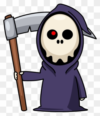Clip Art Library Cliparts - Halloween Grim Reaper Cartoon - Png Download