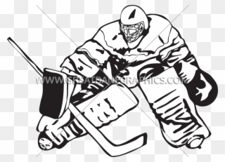 Goalie Block Production Ready - Hockey Player Transparent Background Goalie Clipart
