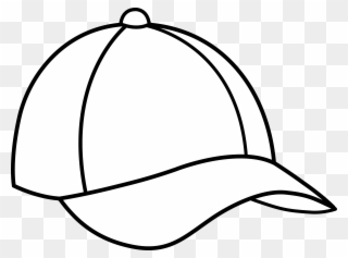 Baseball - Cap Black And White Clipart