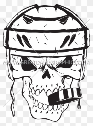 Clipart Skull Hockey - Hockey Skull - Png Download