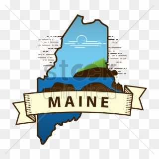 Maine Map Clip Art - Png Download