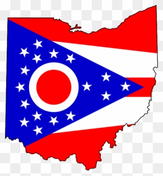 Fileflag Map Of Ohio - Ohio State Flag Map Clipart
