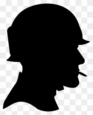Memorial Day Writing Prompt For Students - Soldier Head Silhouette Clipart