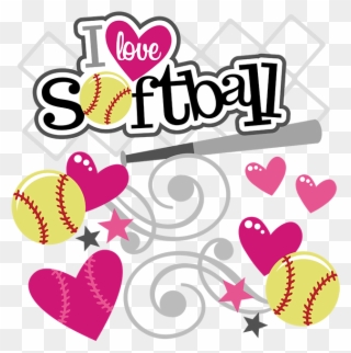 Love Softball Cliparts - Love Softball - Png Download