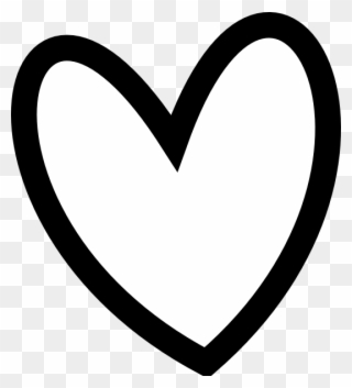 Onlinelabels Clip Art - Black And White Heart Sketch - Png Download ...