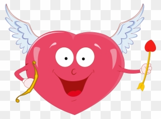 Valentine Heart And Cupid Clipart