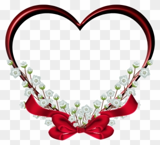 See Here Clip Art Borders And Frames Free Images - Heart Photo Frame Png Transparent Png