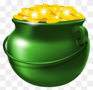 View Full Size - St Patricks Day Pot Of Gold Clipart