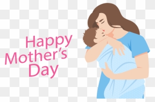Mothers Day Christmas Drawing Clip Art Mother 039 S - Cartoon Png Mother Kissing Transparent Png