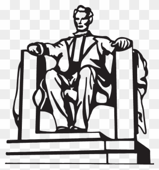 Download Lincoln Memorial Black And White Clipart Lincoln - Lincoln Memorial Clip Art - Png Download