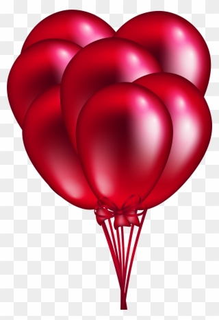 Red Balloon Bunch Png Clip Art - Pink Balloons Png Transparent Background