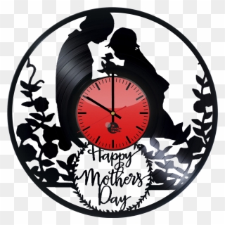 Fan - Mother And Child Silhouette Mother's Day Card/custom Clipart