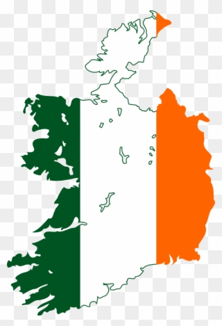 Clip Art Ireland Stub Saint Patricks Day Irish - St Patricks Day Ireland Map - Png Download