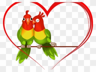 Love Birds Clipart Valentines Day - Love Bird Clipart Png Transparent Png