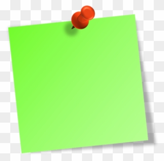 Word Post It Clipart Cliparts And Others Art Inspiration - Green Sticky Note Png Transparent Png