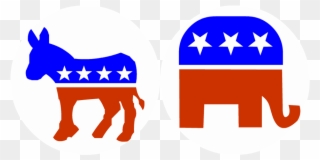 Political Clipart Election - Republican And Democratic Party - Png Download
