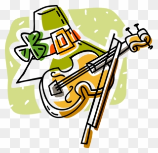 Vector Illustration Of Irish Mythology Leprechaun Hat - Irish Music Clip Art - Png Download