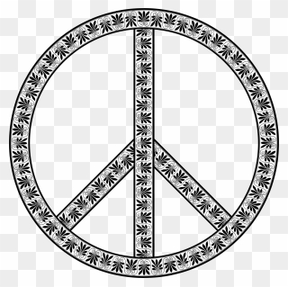 Free Button Template - Peace Sign Clipart
