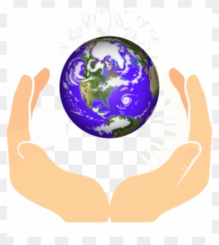 Hand Holding Earth Clipart Earth World Clip Art - Nature Is My Church Square Sticker 3" X 3" - Png Download