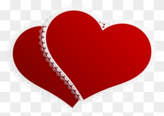 Valentine Double Hearts Decor Png Clipart Picture - Wedding Heart Clipart Png Transparent Png