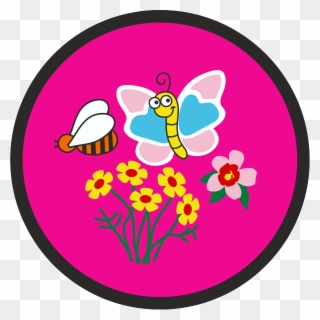 Spring Pink Badge - Portable Network Graphics Clipart