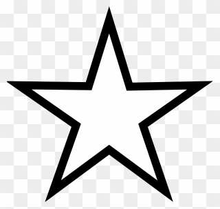 White Star - Coloring Pages Of Star Clipart