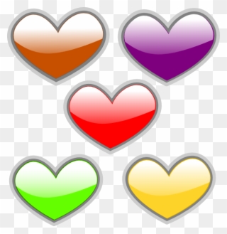 Heart Clipart Clipart Colored Heart - Neon Green Heart Queen Duvet - Png Download