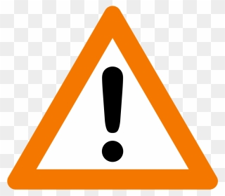Warning Yield Sign Clip Art - Warning Sign Vector - Png Download