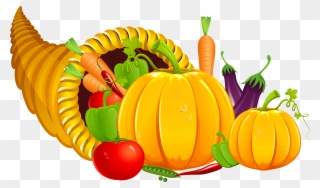 Happy Thanksgiving Clip Art Happy Day 7 Image - Cornucopia Happy Thanksgiving Clip Art - Png Download
