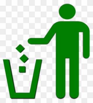 Spring Cleaning Clip Art - Throw Away Trash Sign - Png Download