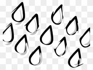 Rain Drops Clipart Black And White - Png Download