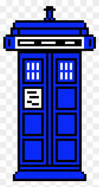 Tardis - Pixel Art Clipart