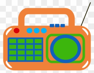 Image Boombox Clipart Radio Tv - Yellow - Png Download