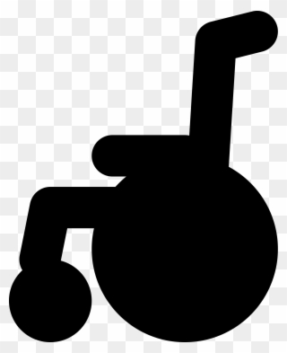 Clip Transparent Clipart Wheelchair - Silhouette Wheelchair Clipart - Png Download