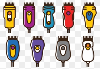 Vector Hair Clippers Icons - Hair Clipper Cartoon - Png Download