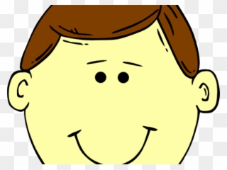 Short Hair Clipart Brown Hair Man - Boy Cartoon Face Drawing - Png Download