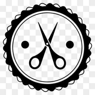 Scissors In A Hair Salon Badge Comments - Auto Shop Clipart